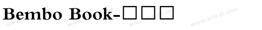 Bembo Book字体转换
